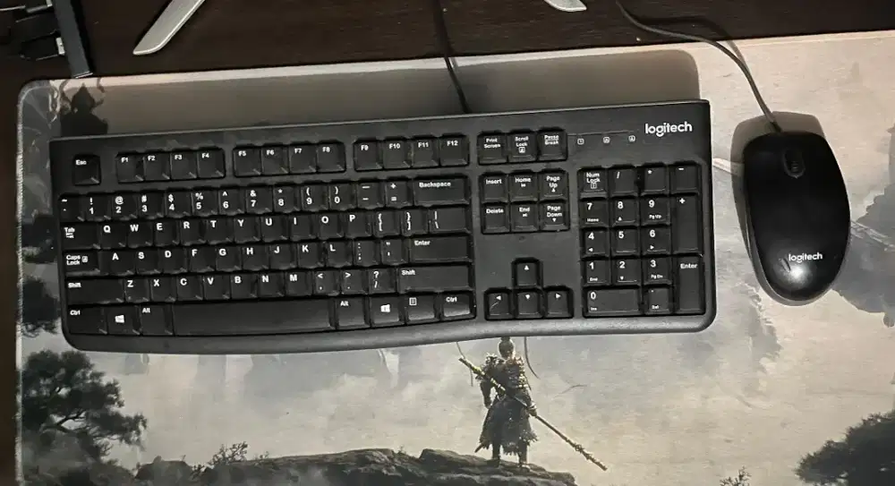 Sepaket Logitech Keyboard K120 + Mouse M90