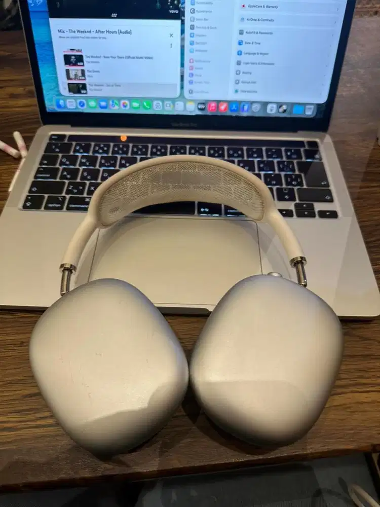 Airpods max apple original no dus warna putih normal