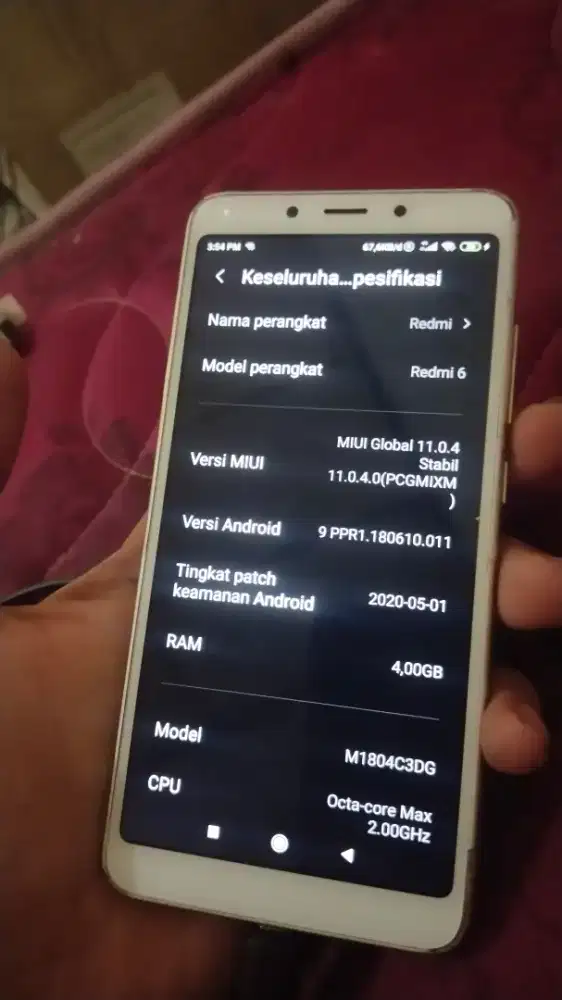 xiaomi redmi 6 4/64gb batangan normal