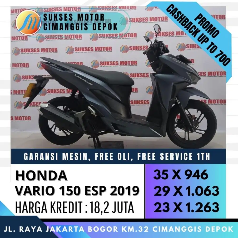 VARIO 150 ESP 2019 CASH KREDIT KARTU KREDIT BISA [SUKSES MOTOR]