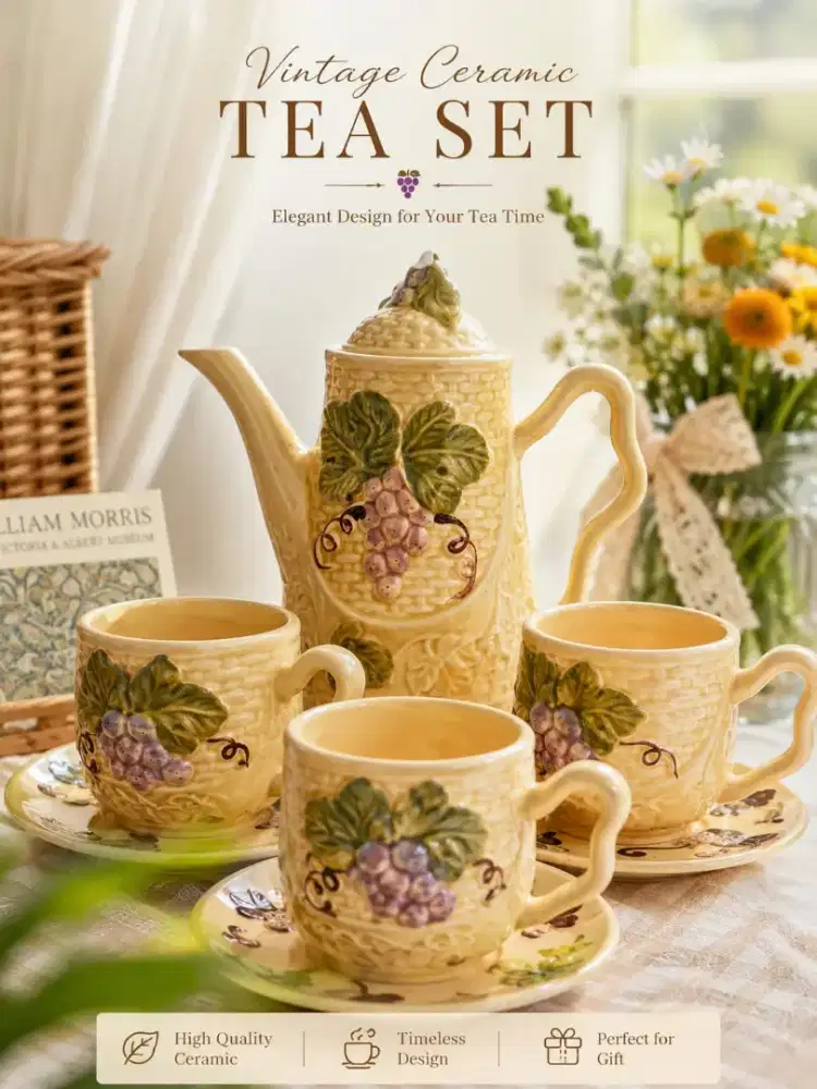 VINTAGE CERAMIC TEA SET