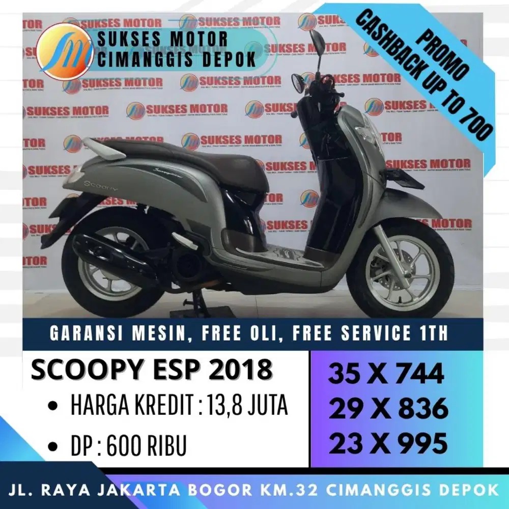SCOOPY ESP 2018 UNUT MULUS CASH KREDIT SPAYLATER 0% [SUKSES MOTOR]
