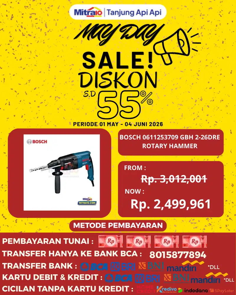 Bosch Mesin Bor GBH 2-26DRE Rotary