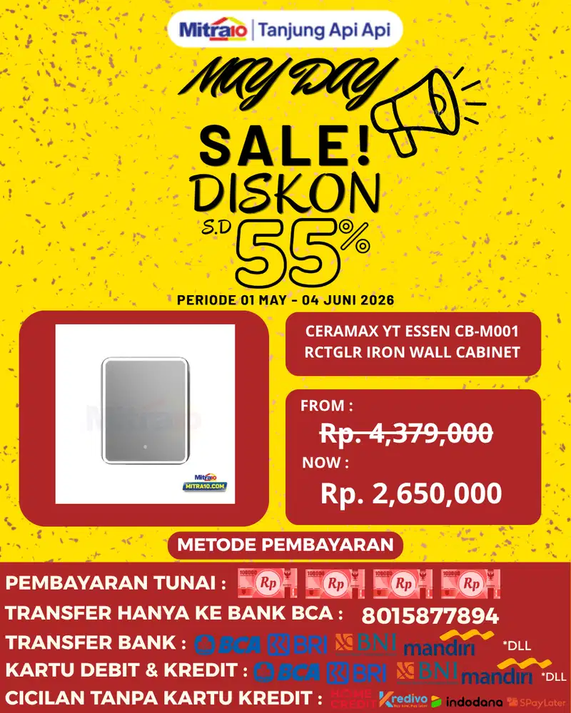 Ceramax Kabinet Dinding persegi Panjang YT ESSEN CB-M001