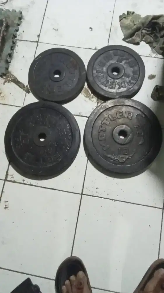 Barbel Set Kettler rubberized (karet)