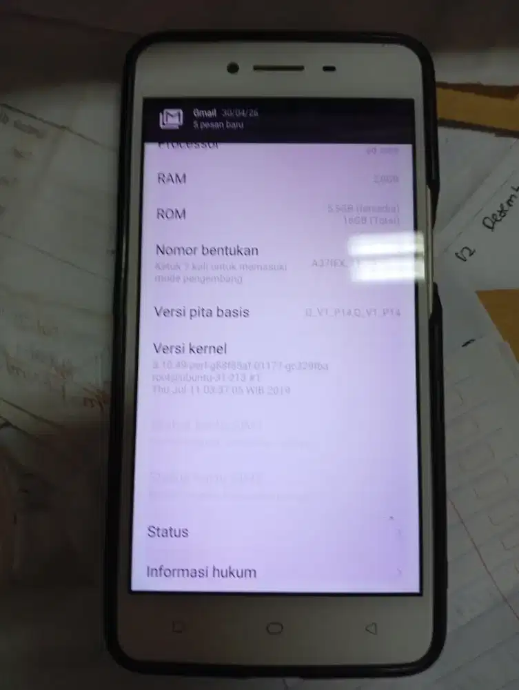 Hp Oppo a37f ram 2gb Rom 16gb