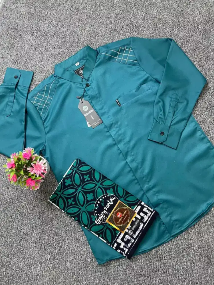 KEMEJA KOKO - KEMKO SALUR ANAK - DOBBY & MADINAH SONGKET