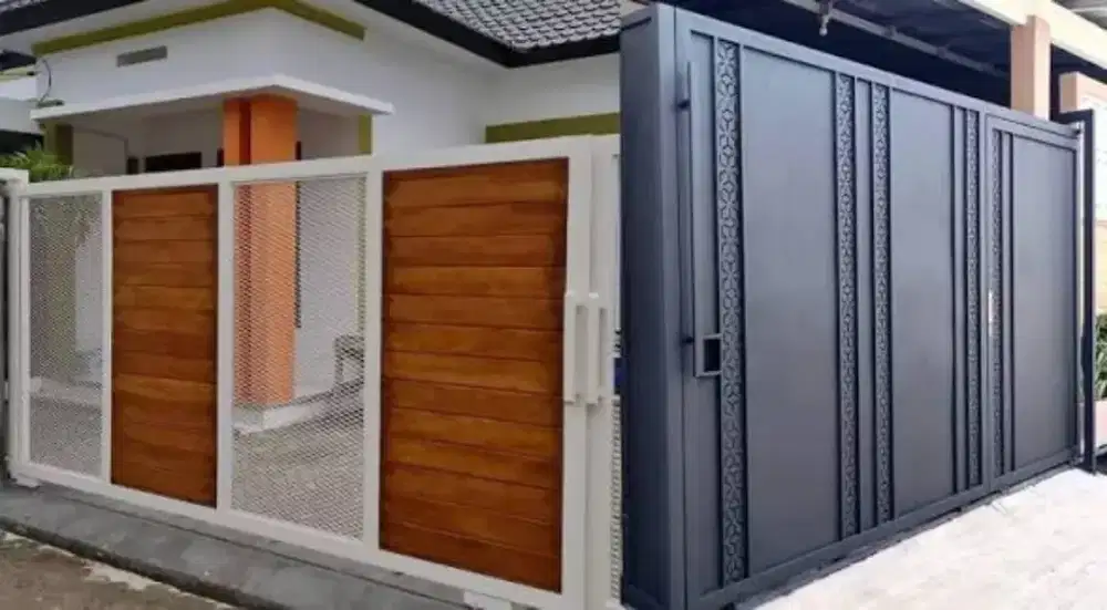 Pintu pagar besi termurah 7373
