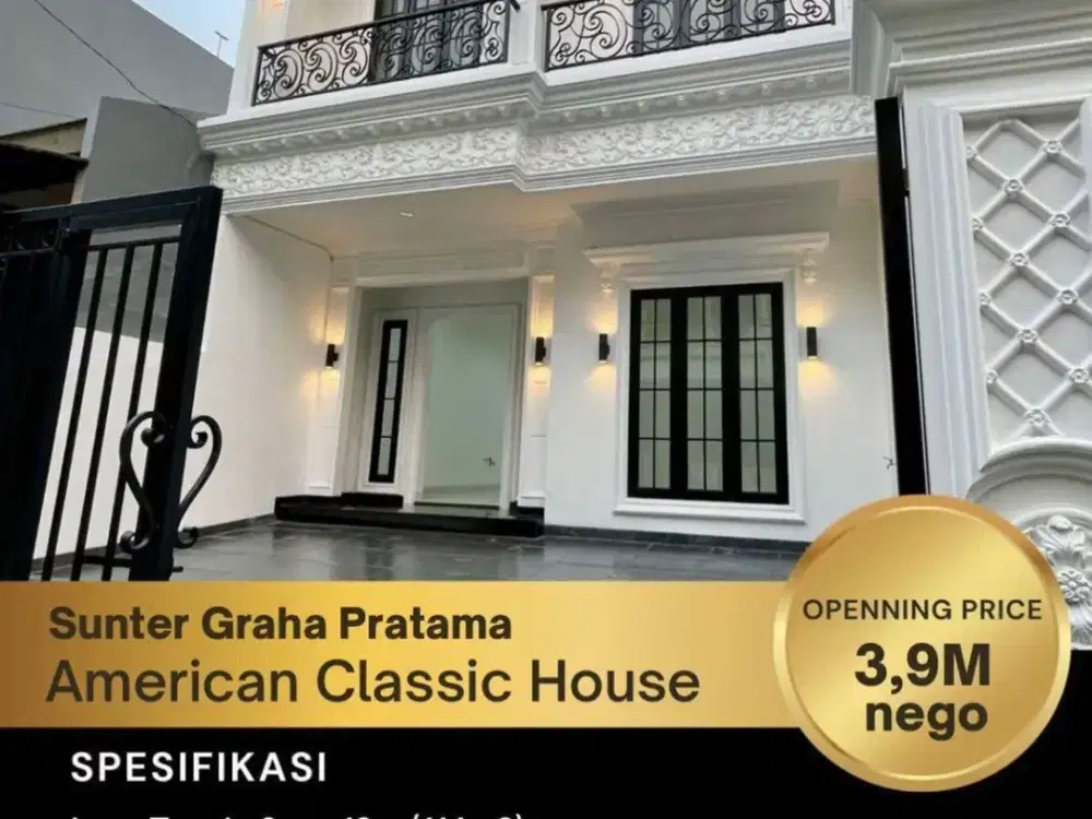 Rumah Brand New Graha Sunter Pratama Gaya American Classic Jakarta Utara
