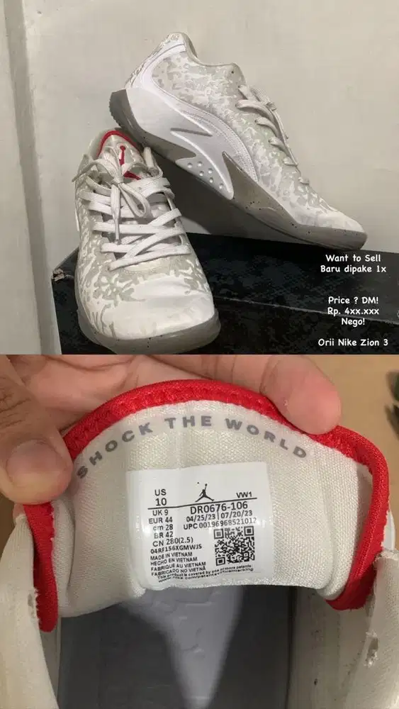 Sepatu (Nike Zion 3) Ori