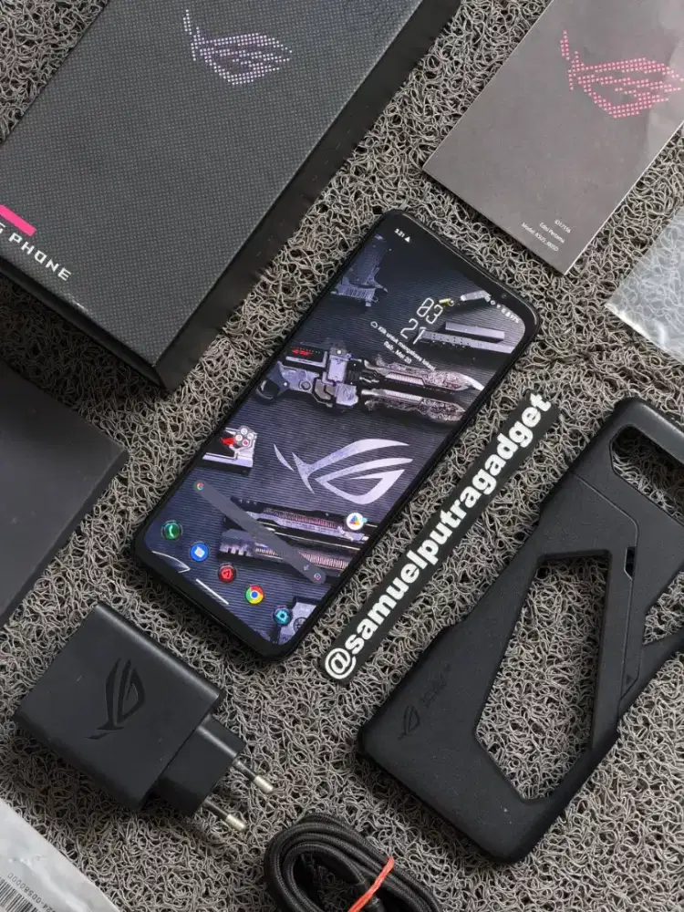 Asus Rog Phone 5 Phantom Black 128gb Fullset Resmi original