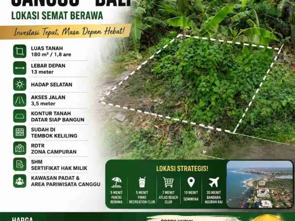 Tanah Lingkungan Villa di Berawa Canggu Badung Bali