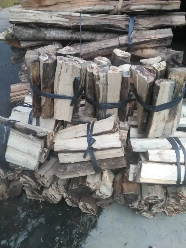 Kayu karet bakar