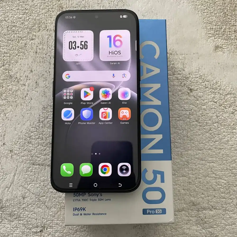 Tecno Camon 50 Pro 5G Warna Moonshadow Black 12/256GB