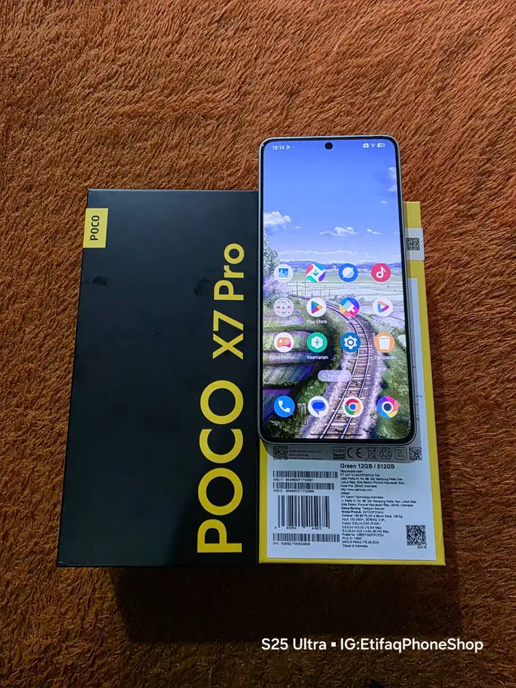 Poco X7 Pro 512GB Baru 1 bulan Fulset Ori X7pro X 7 7pro 5G 12GB/512GB