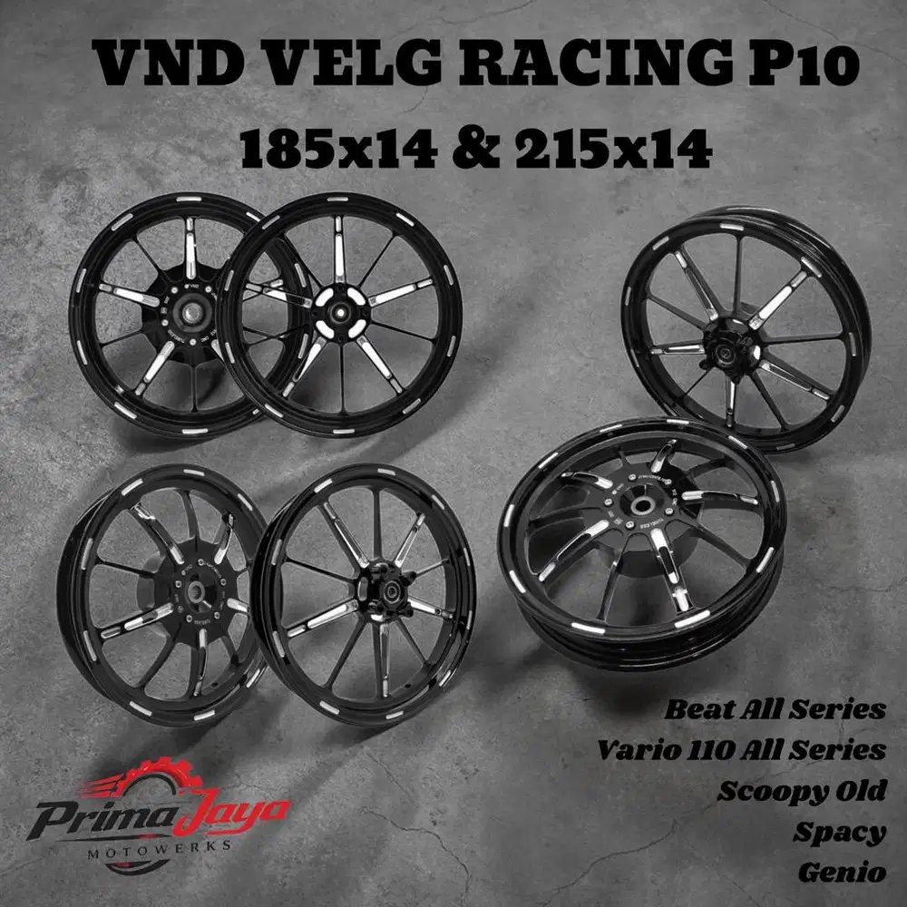 VELG RACING VND P10 185x14 & 215x14 / BEAT VARIO 110 SCOOPY SPACY