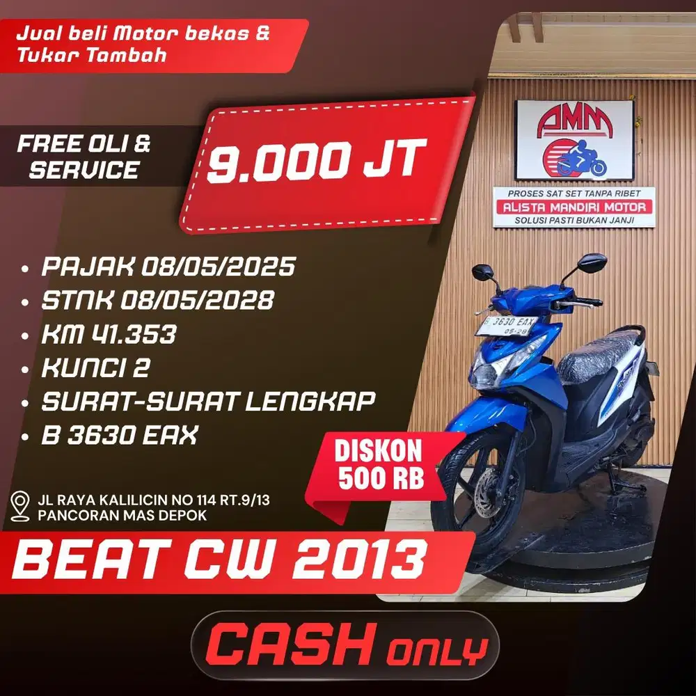 BEAT CW 2013 BISA TRADE IN / PAKAI CC/PAYLATER