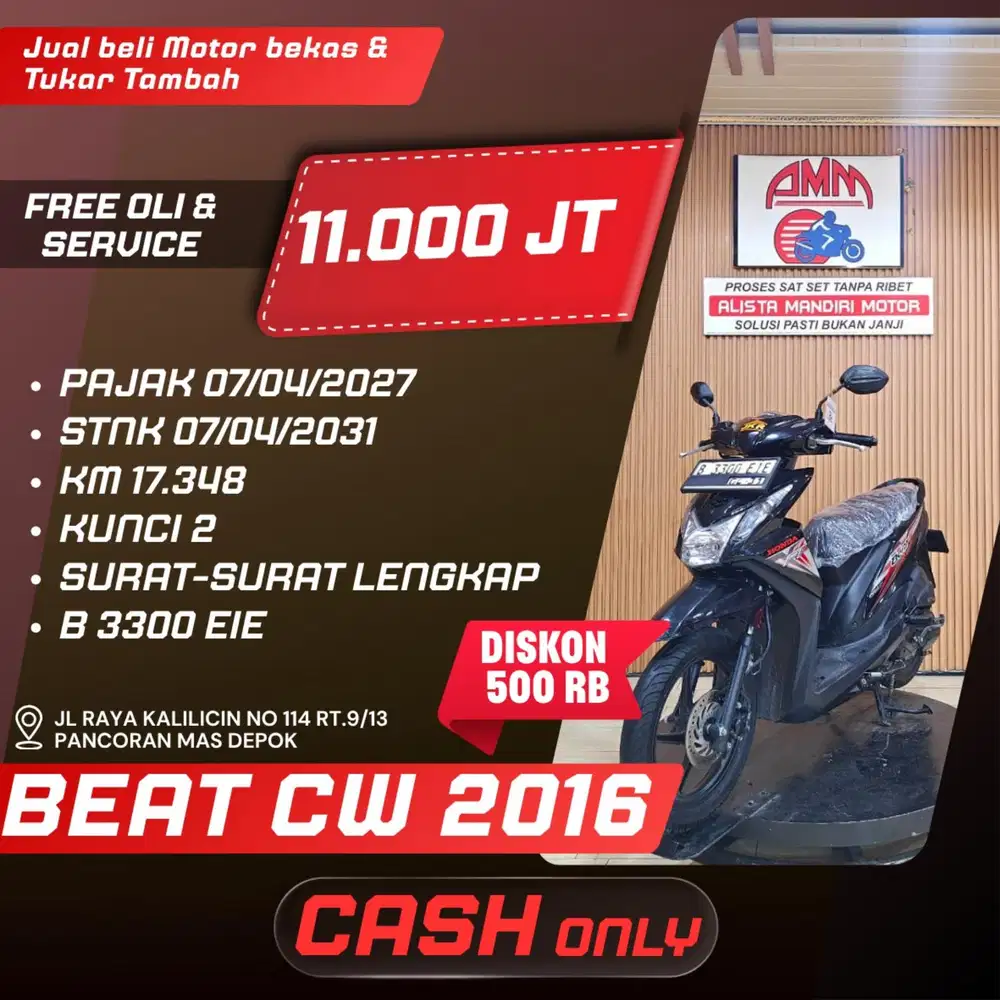 BEAT CW 2016, CASH ONLY, CC, KREDIVO