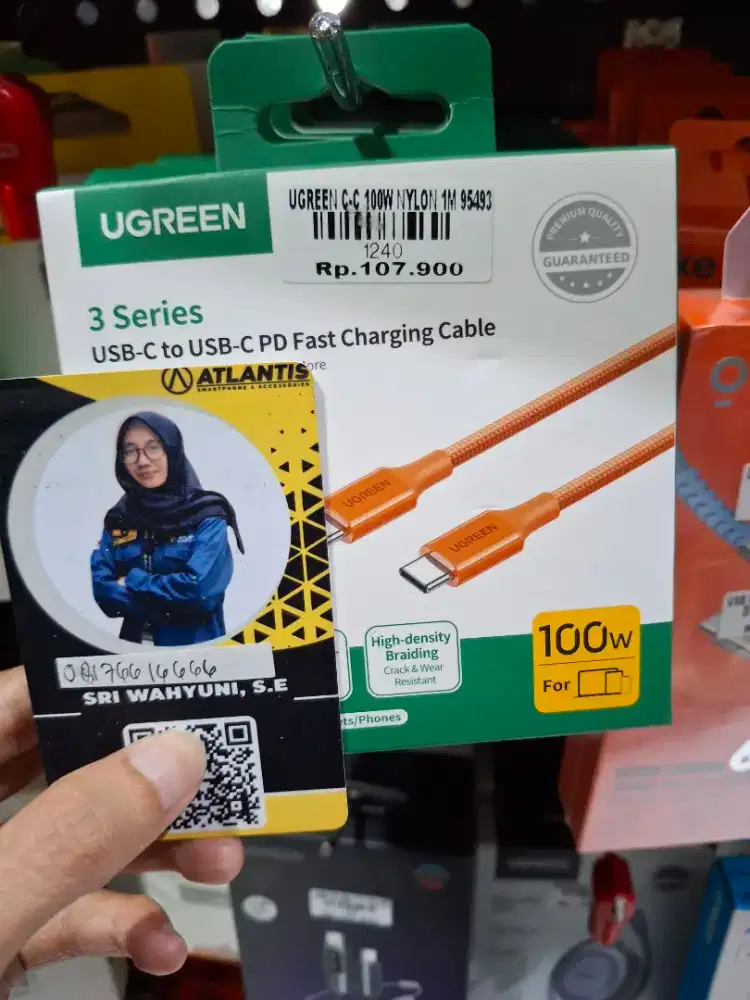 ATLANTIS DAHSYAT UGREEN C-C 100W NYLON 1M