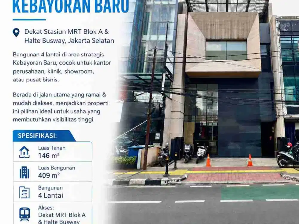 FOR SALE GEDUNG KOMERSIAL KEBAYORAN BARU
