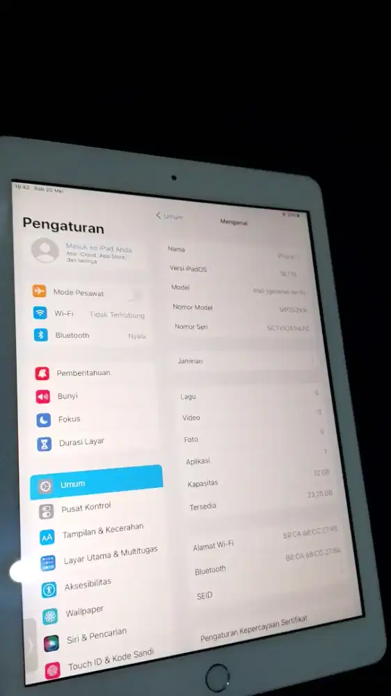 Ipad gen 5 kapasitas 32gb