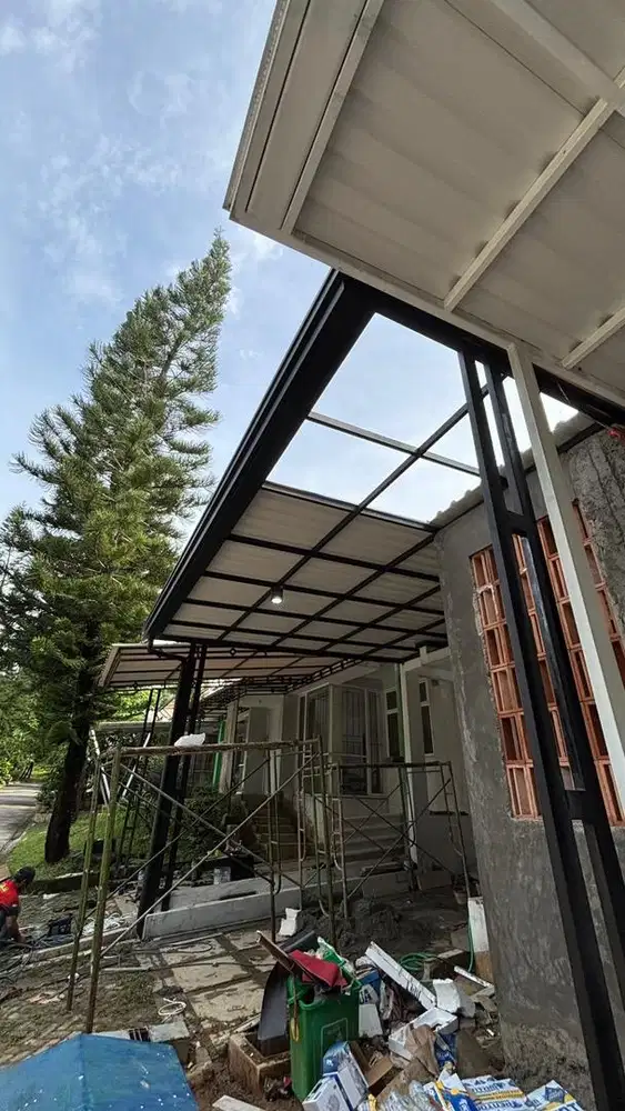 Pemasangan kanopi minimalis