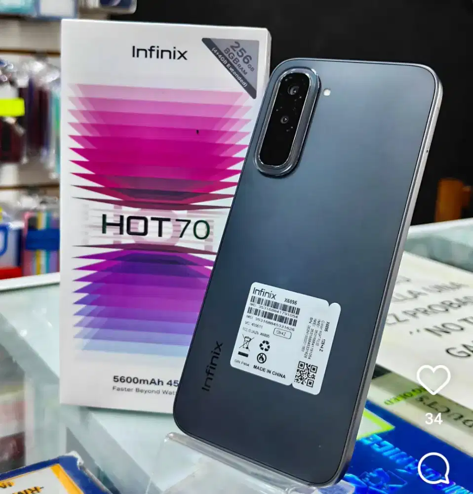 INFINIX HOT 70 12/256GB 'ATLANTIS DAHSYAT'