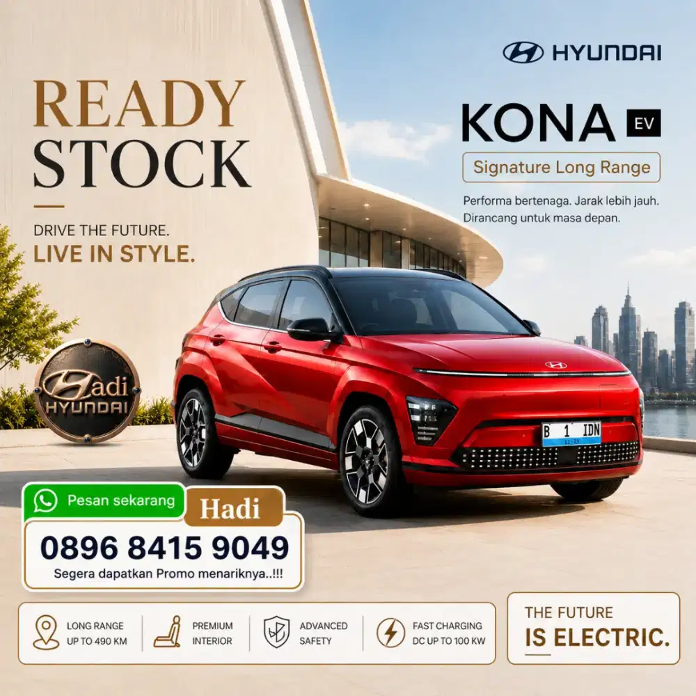 ready stock hyundai kona Signature long range mobil baru 2026