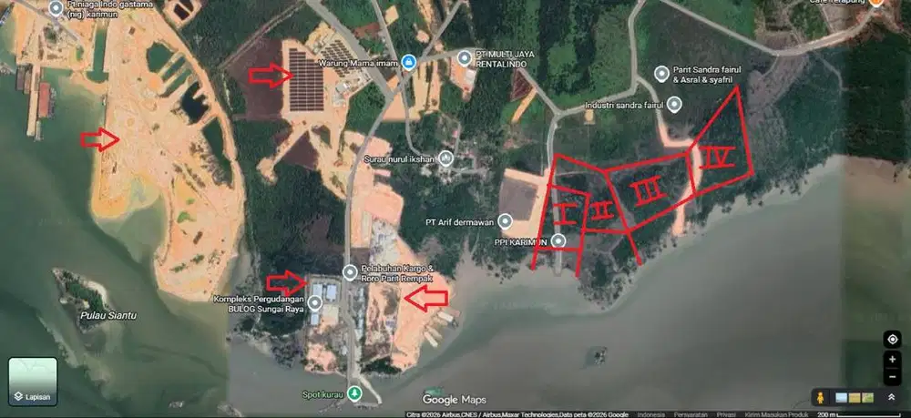 Jual Tanah Tanjung Balai Karimun Sebelah Pelabuhan & Power Plant
