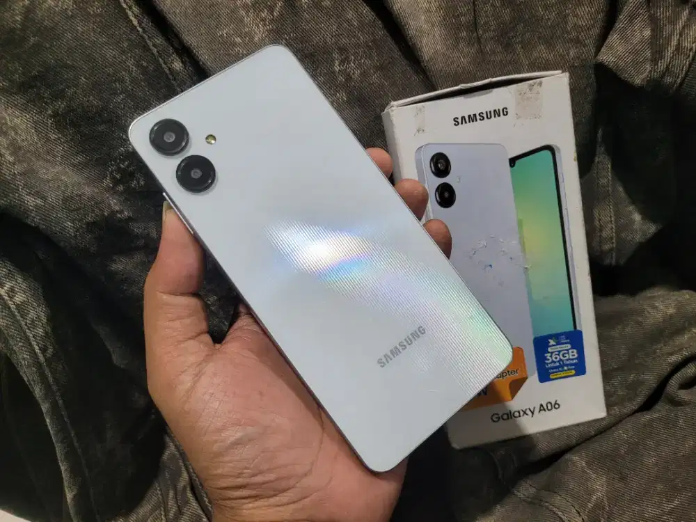 Samsung A06 4G ram 4/128gn mulus terawat fullset ori