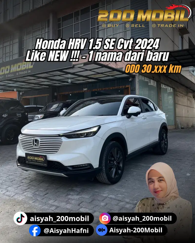 Honda HRV 1.5 SE Cvt 2024 Bensin
