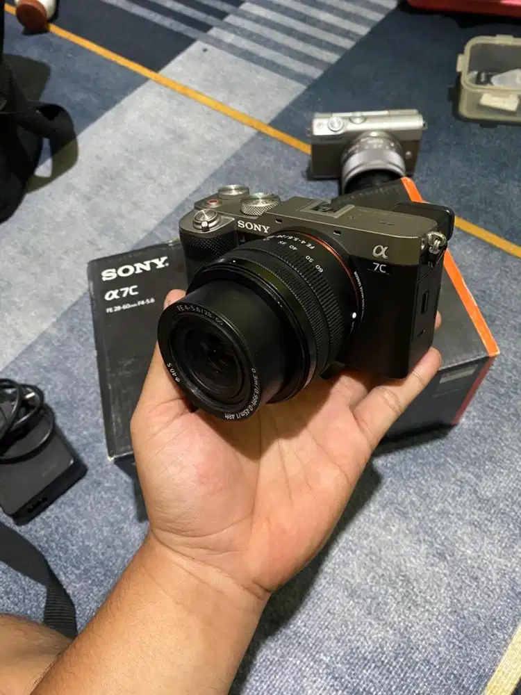 Kamera mirorles sony A7C lensa kit mulus fullset box