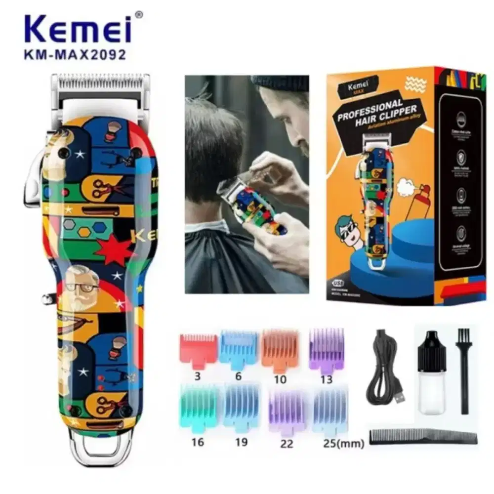 Hair Clipper Kemei 2092 - Alat Mesin Potong Rambut  Mesin Cukur Rambut