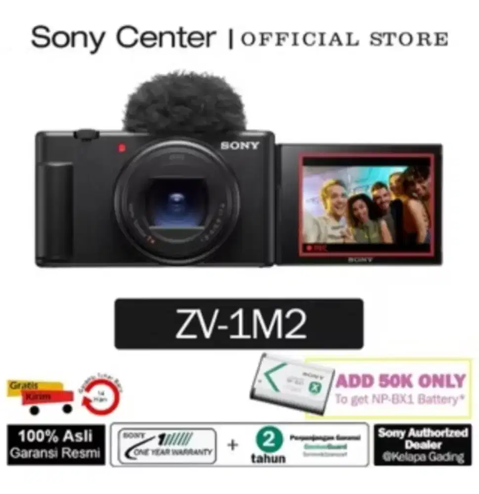 SONY CENTER SONY ZV-1 Kamera Vlog ZV1 Digital Compact Camera ZV-1M2