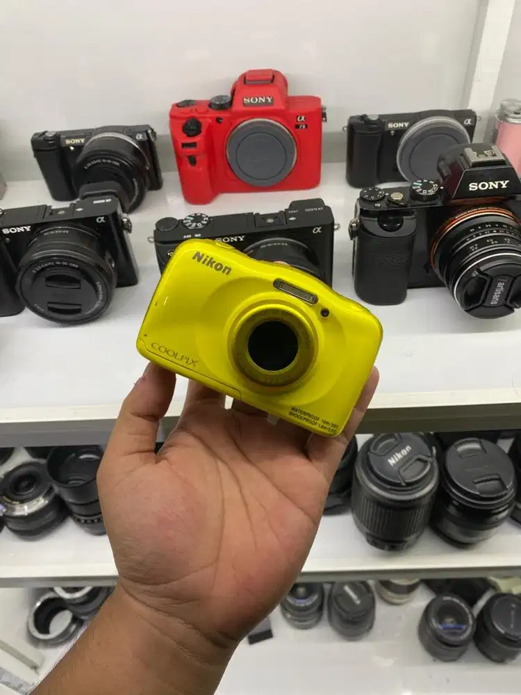 Kamera pocket nikon coolpix W100 mulus normal anti air