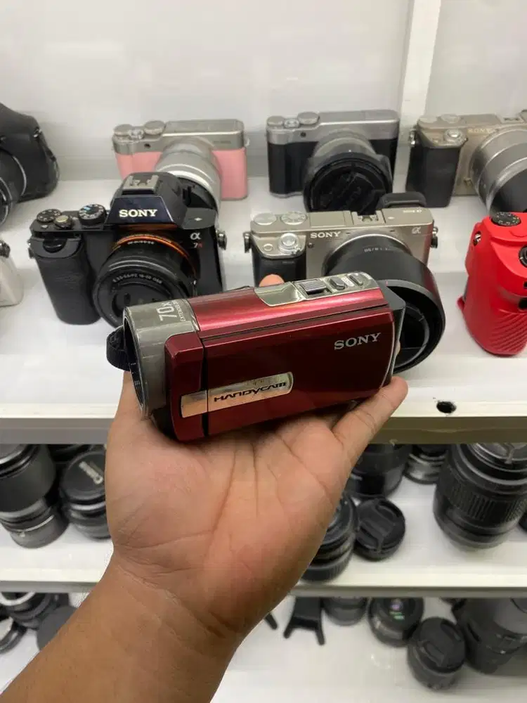 Handy cam sony touchscreen normal siap pakai bergaransi