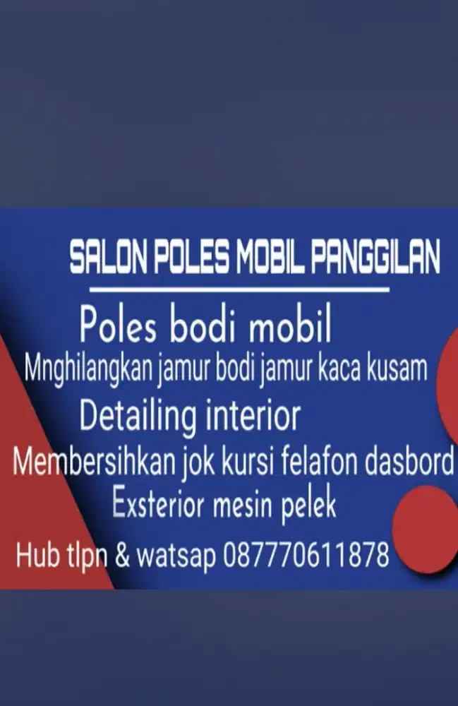 Salon poles mobil panggilan