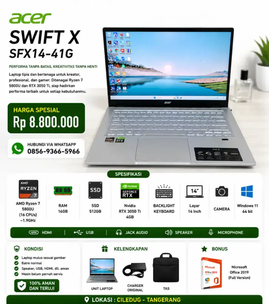 Laptop Acer Swift SFX14-41G
