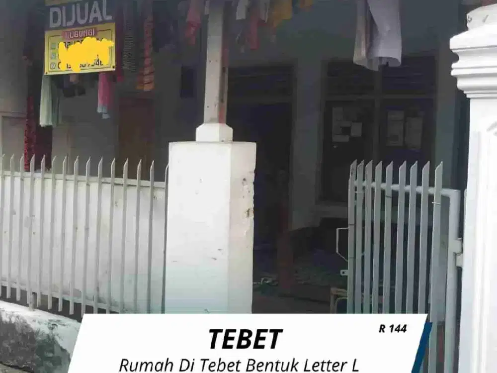 Di jual rumah Tebet hitung tanah bentuk tanah leter L
