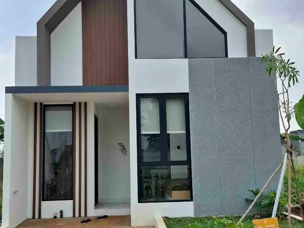 rumah Skandinavian di sukahati Cibinong fasilitas lengkap