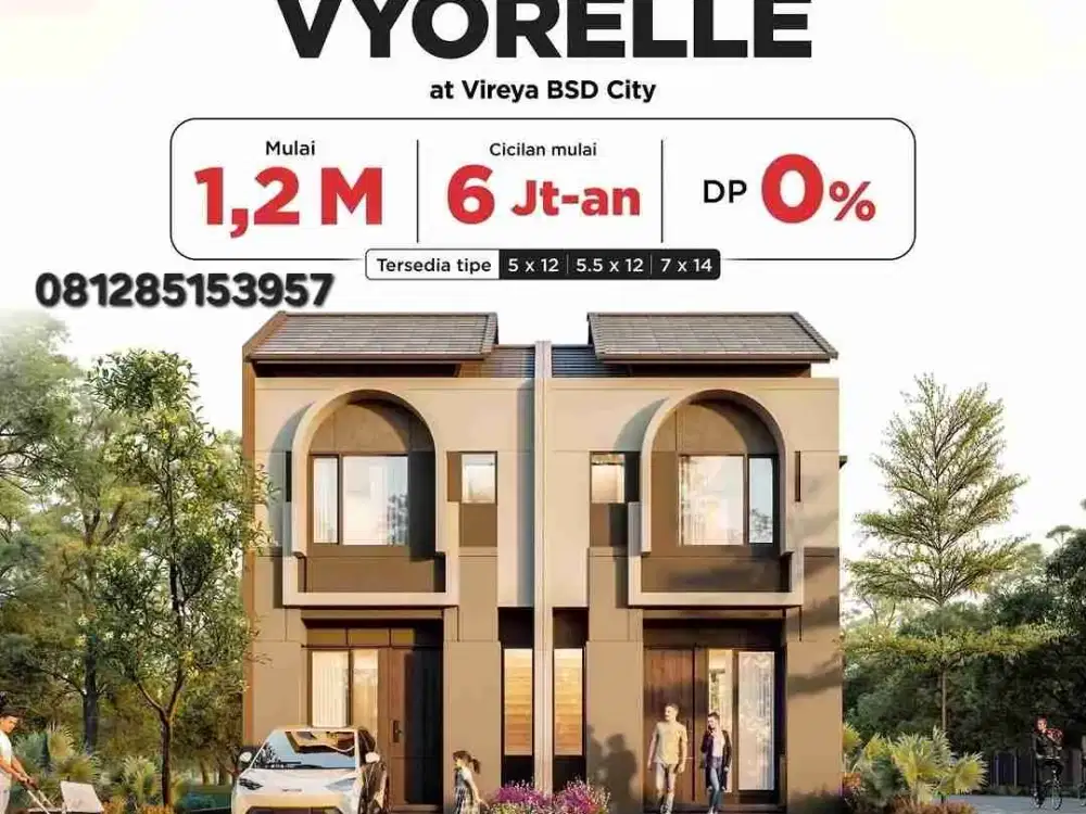 CLUSTER VYORELLE AT VIREYA BSD CITY LOKASI SANGAT PREMIUM SEMUA SERBA ADA KPR DP 10% DISUBSIDI! ALIS DP 0%