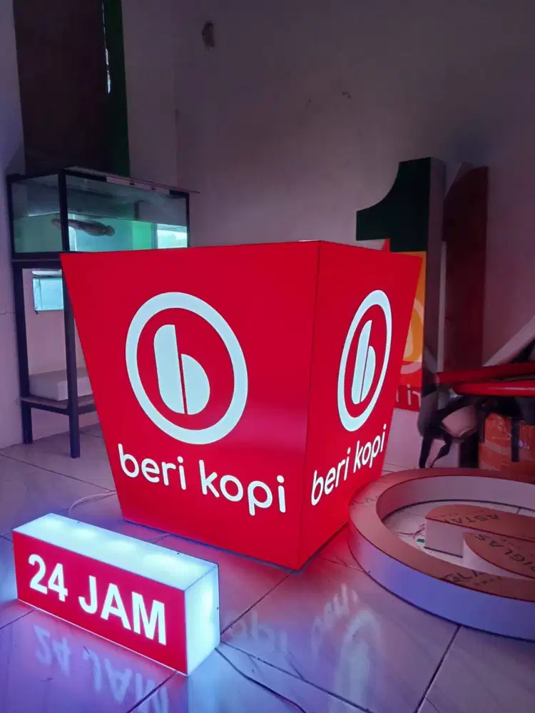 Neon Box Kubus/ Huruf Timbul/ Papan Nama Kantor