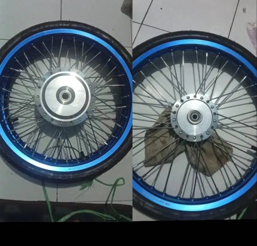 Jual satuset ban merk MAXXIS D/B dan velg jari-jari ring 17 merk TDR