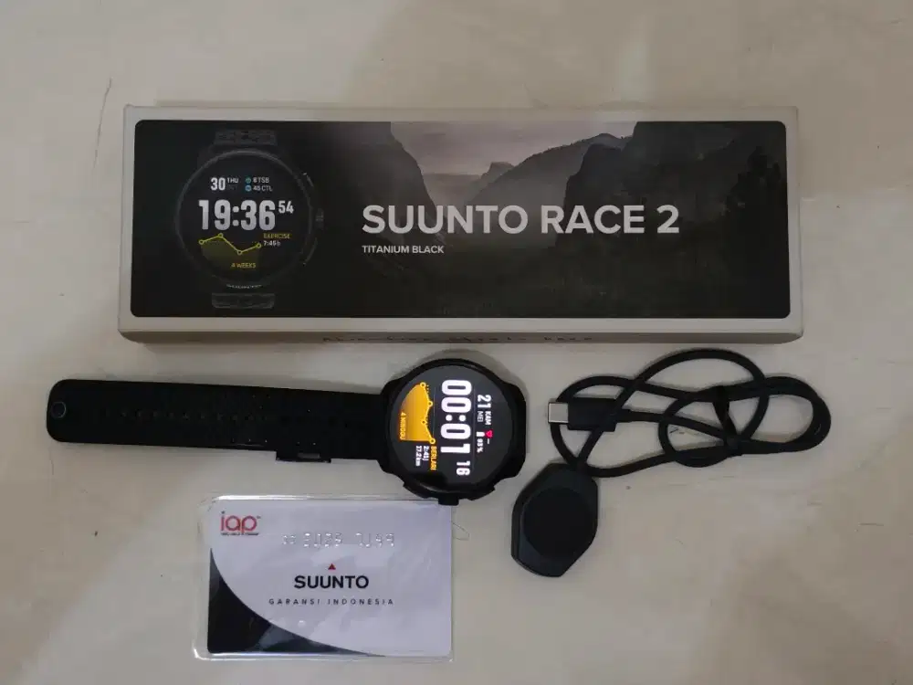 Suunto Race 2 Titanium Black - Fullset | Kondisi Second Sangat Baik