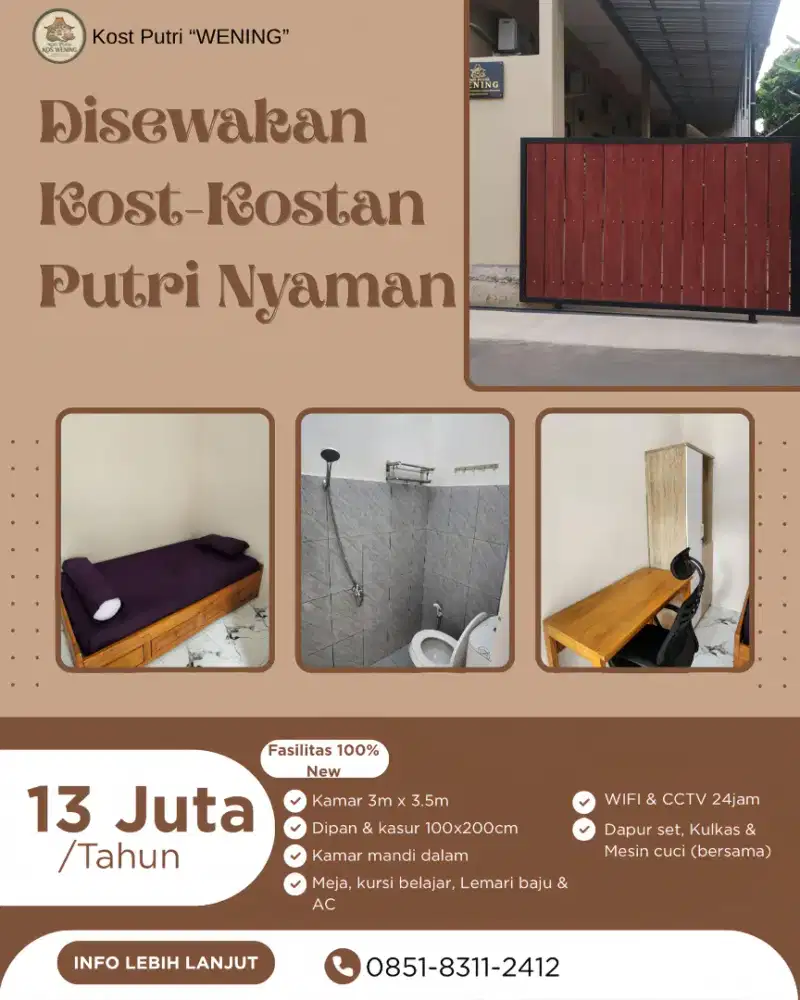 Kost Putri Wening Unnes.