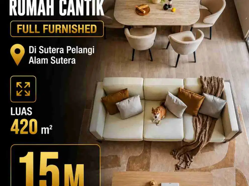 Dijual Rumah Cantik di Sutera Pelangi Alam Sutera