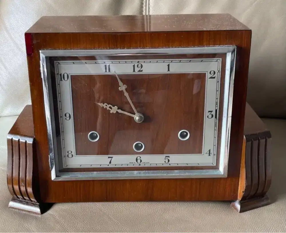 Westminster jam meja clock vintage antik original kolektor