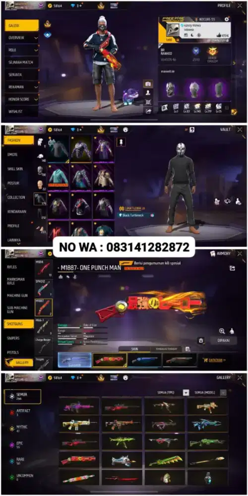 JUAL AKUN FF AMAN DAN TERPERCAYA