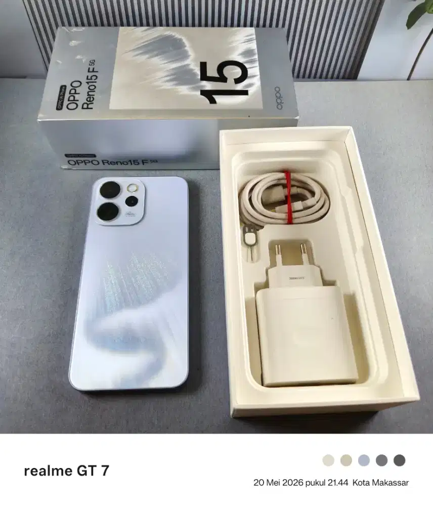Oppo reno 15f 5g ram 8/256 gb bekas