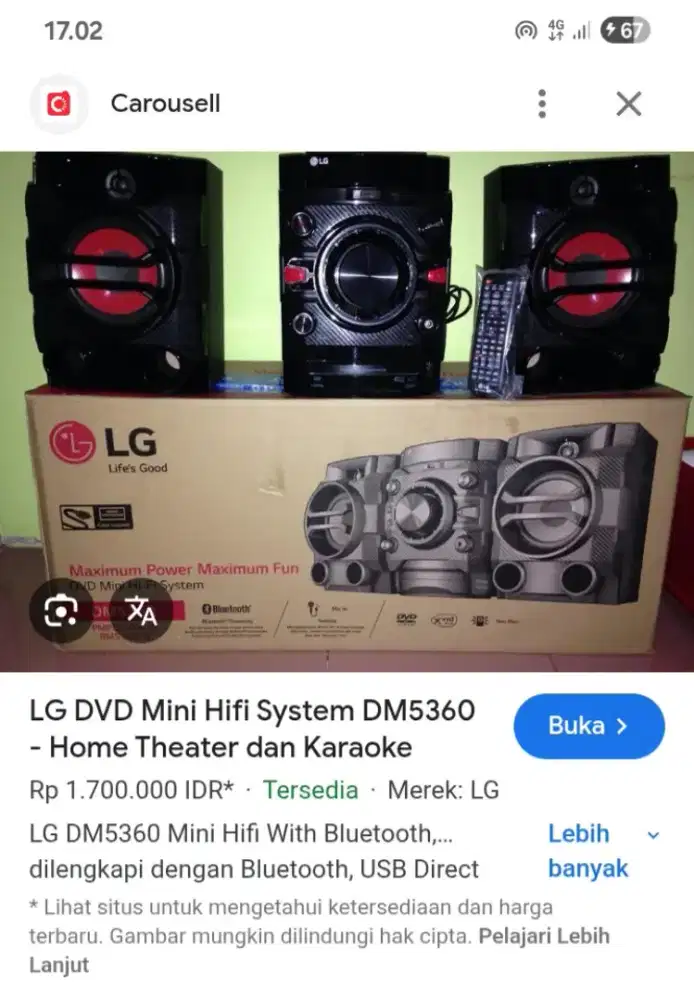 Hifi compo LG DM 6360 bass blast